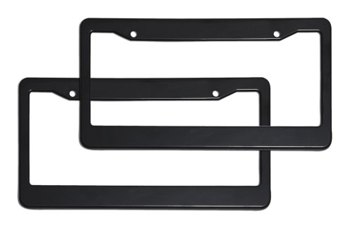 Oxgord 2pc Plastic License Plate Frame, Black Frames Oxgord LF-PL-BK_2pc