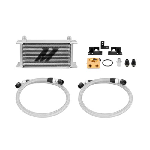Mishimoto (MMOC-WRA-07T) Silver Thermostatic Oil Cooler Kit for Jeep Wrangler JK Engine Oils Mishimoto MMOC-WRA-07T