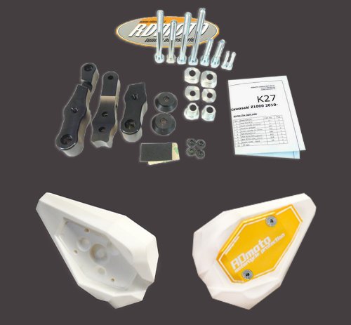 KTM Duke 200 2012-2014 RD Moto Crash Frame Sliders Protectors With Full Mounting Kit SL01 Wht/Gld Frame Guards IRC KTM3S-SL01W-G.2