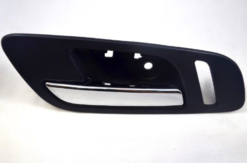 PT Auto Warehouse GM-2546MAFL3 - Inside Interior Inner Door Handle, Black (Ebony) Housing with Chrome Lever - with Heated Seat Hole Only, Driver Side Front Body PT Auto Warehouse GM-2546MAFL3