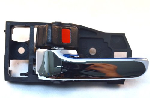 PT Auto Warehouse TO-2570MA-LH - Inside Interior Inner Door Handle, Black Knob with Chrome Lever - Driver Side Body PT Auto Warehouse TO-2570MA-LH