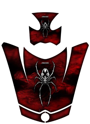 Creatorx Can-Am Brp Spyder Rs Gs Hood Graphics Kit Spiderx Black Red Decals CREATORX CXAMZ000511
