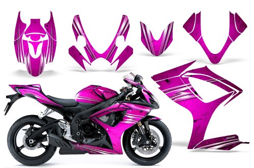Creatorx Suzuki Gsxr Gsx 600 750 Graphic Kits Decals Stickers Cold Fusion Pink Decals CREATORX CXAMZ004002