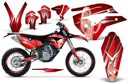 CreatorX Husaberg Fe 390/450/570 Graphics Kit Decals Stickers You Rock Red Incl. Number Plate & Rim Graphics Decals CREATORX CXAMZ001958