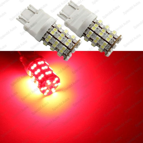 Splendid Autos Brilliant Red 60-SMD 3156 3157 LED Bulbs For Turn Signal Brake Backup Light (2 Pieces) Brake Lights Splendid Autos 31563157R