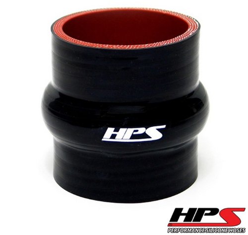 2 3/4 (70mm) HPS High Temp Reinforced Silicone Hump Coupler Hose 4 4-ply Black Hoses & Hose Clamps HPS HTSHC-275-L4-BLK