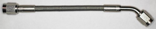 Hose Assembly -03 PTFE -03 ST. By -03 45° Elbow By 16 All Stainless Steel No Cover Flex GRAYSTONE AT0-0001-03-016SS