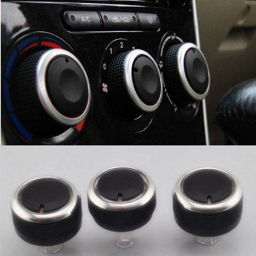 Newway® 3pc/set Car A/c Heat Control Knobs Switch for Mazda 2 M2 Air Condition Knob Auto Temp Control Sensor Mazda newway
