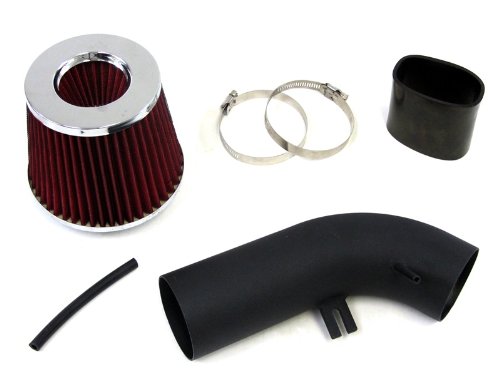 12-13 Volkswagen Jetta GLI 2.0L Turbo MK6 Black Cool Ram Air Intake Kit with Red Filter Air Intake AutoGrimmig 55-7519WB-AF3R05
