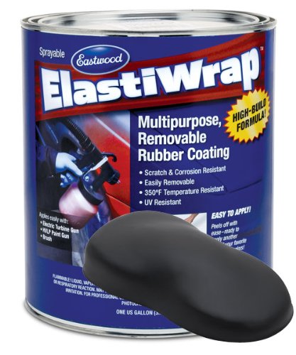 Eastwood ElastiWrap Burn Out Black Multipurpose Rubber Coating Sprayable Gallon Body Paint Eastwood 15049ZP