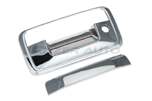 Razer Auto 2014-2015 Chevy Silverado 1500 / GMC Sierra Chrome Tailgate Handle Cover with Keyhole and without Camera Hole Truck Beds & Tailgates Razer Auto RZWTG-0058
