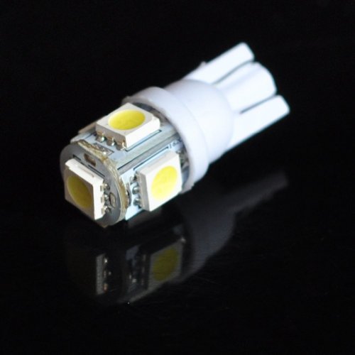 New 2 x 5050 5 SMD LED Light T10 Lamp HID Xenon White Electrical Pinkcoo C002100x2-01