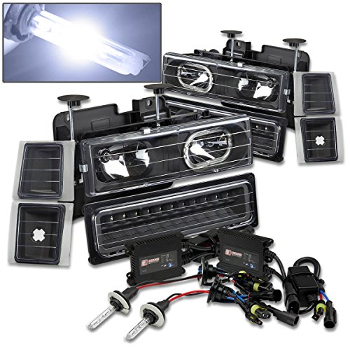 Exterior Accessories Auto Dynasty AD-HLOH-8PC1094LEDBK+9005-10KBLS