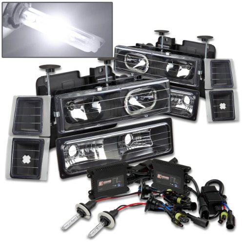 Exterior Accessories Auto Dynasty AD-HLOH-8PC1094LEDCH+9005-6KBLS