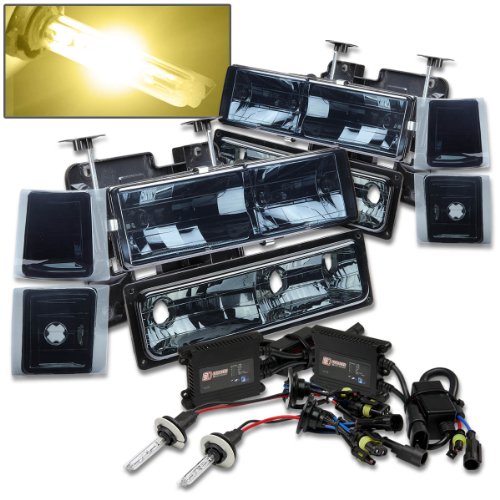 Exterior Accessories Auto Dynasty AD-HLOH-8PC1094LEDSM+9005-3KBLS