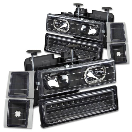 Exterior Accessories Auto Dynasty AD-HL-HA-8P-C1094-LED-BK-A