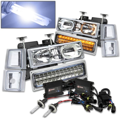 Exterior Accessories Auto Dynasty AD-HLHA-8PC1094LEDCH+9005-12KBLS