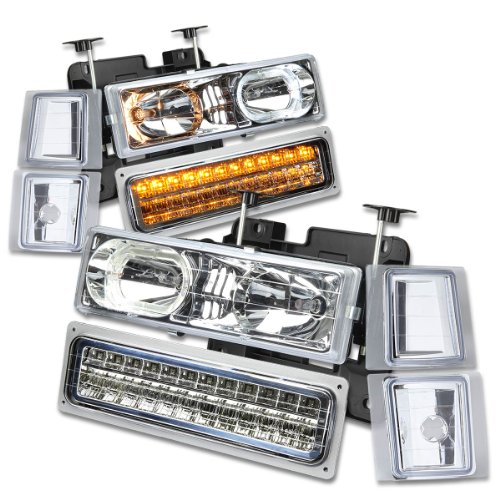 Headlight Assemblies Auto Dynasty AD-HL-HA-8P-C1094-LED-CH-A