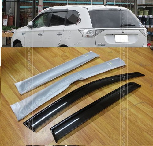 2013 2014 Hatch Window Door Rain Guard Vent Wind Deflector Visors Fit For Mitsubishi Outlander Body LIN LIN201-CBV14-02-A056
