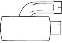 Grand Rock Muffler, 5Id X 5Id X 9, 22Body *Kw M-922 Mufflers Grand Rock M-922