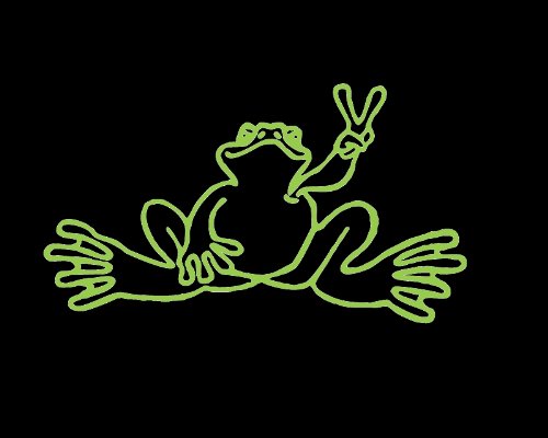 Decals Custom Decal Tattooz peacefrog1LIME