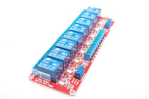 SMAKN Blue SRD-24VDC-SL-C 8 Channel DC 24V High Level Power Relay Module Board Accessory Power SMAKN
