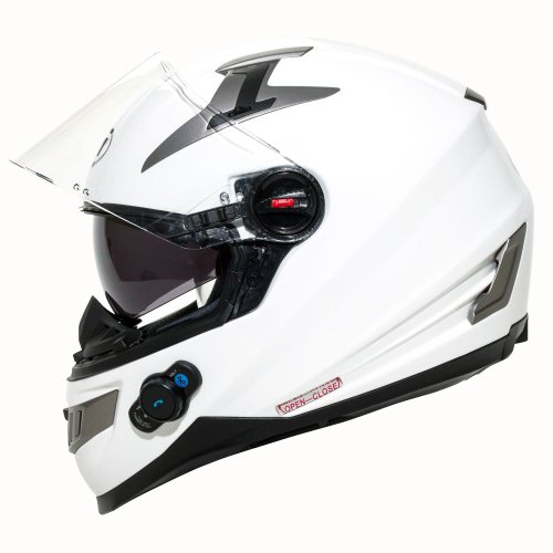 BILT Techno Bluetooth Full-Face Motorcycle Helmet - 2XL, White Helmets Bilt BLH48-WHI-2X