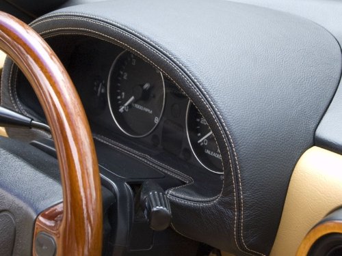 RedlineGoods Mazda Miata NA gauge hood cover Boots RedlineGoods MiataHoodCoverBL-BT