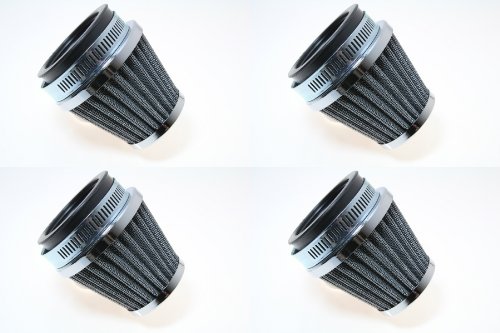 Motorcycle Honda Kawasaki Suzuki Yamaha SYM 39mm Chrome Power Air Filter 4pcs Air Filters Unknown AF39X4