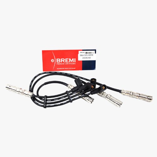 Spark Plug Wires Bremi 20 6N 200 , 0 6A 90 5409N , 06 A9 98031 , 206N200 , 06A905409N , 06A998031 => VW Volkswagen Ignition Cable Spark Plug Wires, Wire Set Bremi Germany 06A409N => 2001 2.0L; AZG Eng. Jetta , Golf , Beetle / 2.0L; AVH Eng.  Jetta , Golf , Beetle / 2002 2003 2004 2005 2006 Jetta , Golf , Beetle