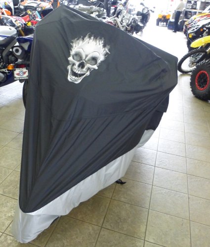 Vehicle Covers Formosa Covers ss500 Black flame skull