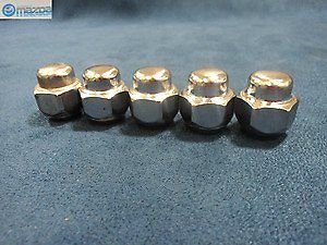 Set of 5 take off Mazda chrome wheel lug nuts OEM B002-37-160B Lug Nuts Mazda B002-37-160B.1
