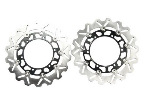 Pair of Motorcycle Racing Front Rear Brake Disc Rotor Fit For KAWASAKI BT BULLDOG 1100 02-06 FRONT - L / R Rotors LUO LUOO-DBS022W014