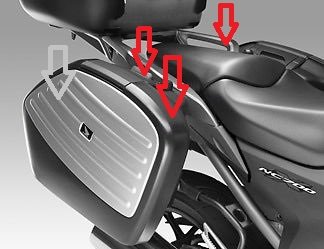 Saddle Bags Honda 08L76-MGS-A50/08F73-MGS-A50/08L74-MGS-A30/08L73-MGS-A30