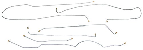 Inline Tube SFRB6104 Ford F-100/F-150 2wd Manual Drum Brake Line Set 6pc, Shortbed, Complete Stainless Brake Line Set ABS Inline Tube SFRB6104