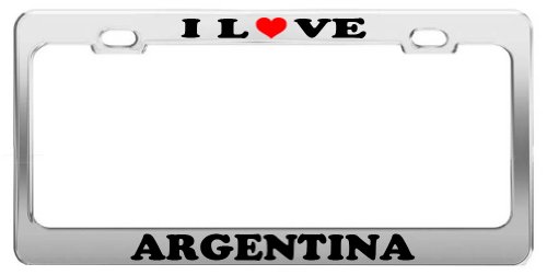I LOVE ARGENTINA License Plate Frame Car Truck Accessory Tag Holder Frames Product Express I LOVE 1712
