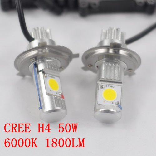 Universal Car/truck H4 1800lm 50w Cree LED Headlight 6000k Head Lamp H/l Beam 6000k Headlight Assemblies newwayHK 6000K headlamp,car auto headlight Kit 1512 12V 24V