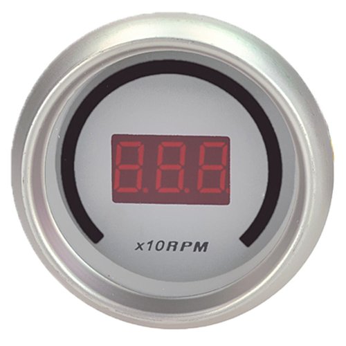 White Universal Car Motor 20 LED Analog 52mm Digital Tacho Tachometer Gauge Tachometers Bestfavor 003C017057