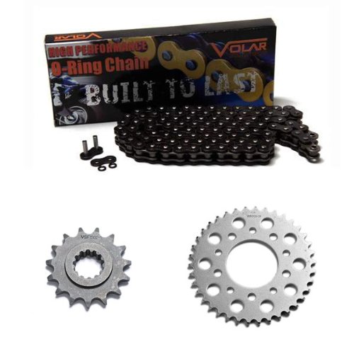 1991-2003 Honda CB750 Nighthawk Black O-Ring Chain and Sprocket Kit Chain & Sprocket Kits Volar Motorsport, Inc SF1332-15+SR1332-38+525x110-O-Black-1