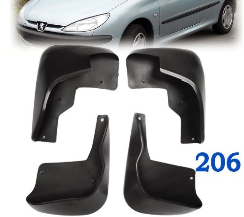 4PCS Rear Splash Guard Mud Flap Mudguard Set Fit For PEUGEOT 206 3DR&5DR HATCHBACK Mud Flaps & Splash Guards etop etop301-CBM13-12-A224