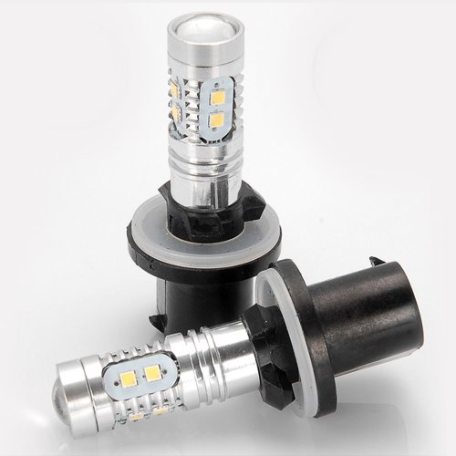 6000K Xenon White 10-SMD 880 High Power LED Projector Fog Daytime Running Driving Light DRL Bulbs For BMW Nissan Hyundai Chevrolet 2x Bulbs Amazinea L02-053-AZA-2