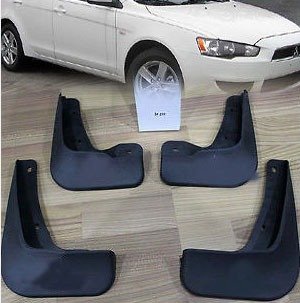 Black Auto parts 4PCS Mudguard Splash Guard Mud Flap Fit For 2008 2009 2010 2011 2012 MITSUBISHI LANCER SEDAN DE ES Mud Flaps & Splash Guards LIN LIN201-CBM13-12-A181