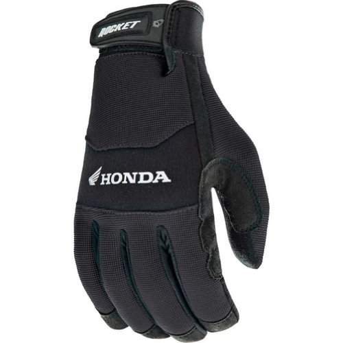 Joe Rocket Honda Crew Touch Men's Textile Sports Bike Motorcycle Gloves - Black/Black / Large Gloves Joe Rocket 1304-1004-SU