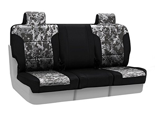 Coverking Front 40/20/40 Custom Fit Seat Cover for Select Isuzu NPR/NQR Models - Neosupreme (Digital Urban Camo with Black Sides) Accessories Coverking CSC2PD09IS7034