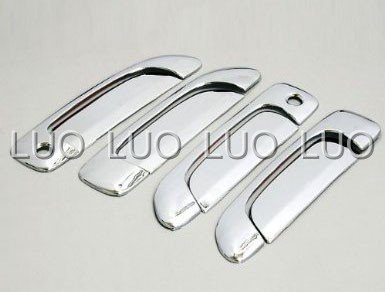 Car Parts Racing 8 pcs Door Handle Cover Trims Triple ABS Chrome Side Fit For 2001-2005 Honda Civic 2001-2008 Honda Fit Brand Body LUO LUOO-CBF13-11-A306