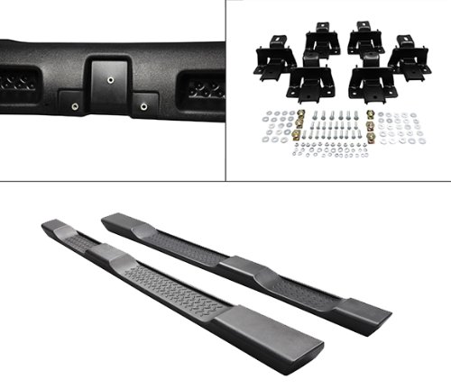 2007-2014 JEEP WRANGLER UNLIMITED RUNNING BOARD SIDE STEP NERF BARS BLACK OE STY Running Boards IKON MOTORSPORTS 5-RB-JW074OE-BK