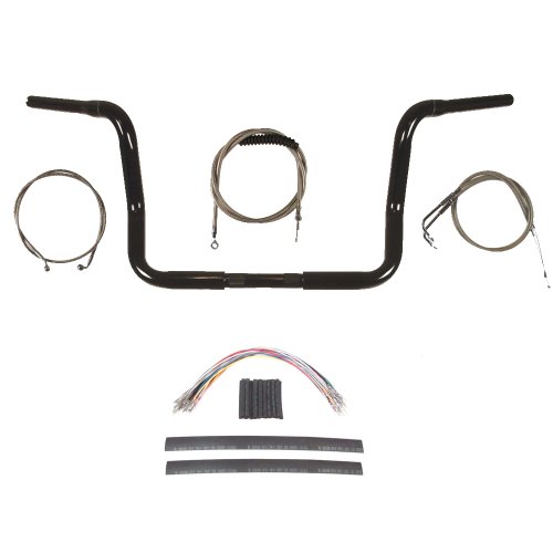 Hill Country Customs 1 1/4 G Black 13 Ape Hanger Handlebar KIT for 1990-1995 Harley-Davidson Electra Glide models BC-HC-BB13GB-EG95 Handlebars Hill Country Customs BC-BB13GB-EG95