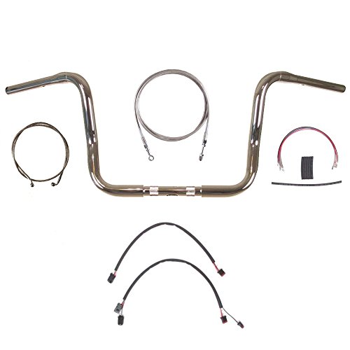 Hill Country Customs 1 1/4 Chrome 12 Ape Hanger Handlebar KIT 2014 and Newer Harley-Davidson Electra Glide Street Glide wABS BC-HC-BB12C-ESG14-ABS Handlebars Hill Country Customs BC-BB12C-ESG14A