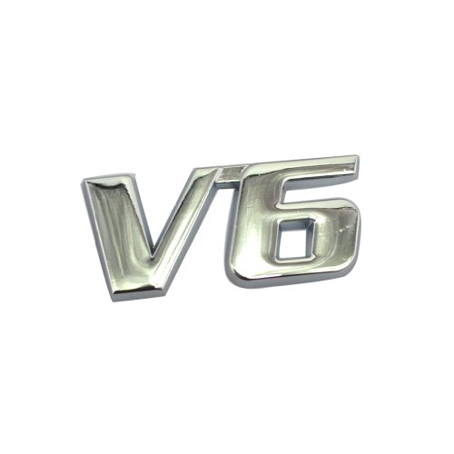 Focalmotors A0801215 Car Metal Chrome 3D V6 Displacement Emblem Badge Truck Auto Motor Sticker Decal Emblems Focalmotors A0801215