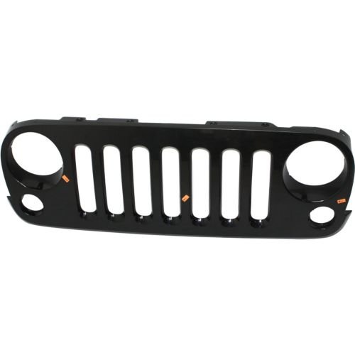 WRANGLER 07-12 GRILLE, Black, Plastic Bumpers Aftermarket CH1200313